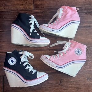 High heeled wedge sneakers from Max Star. Selling together. Converse style.